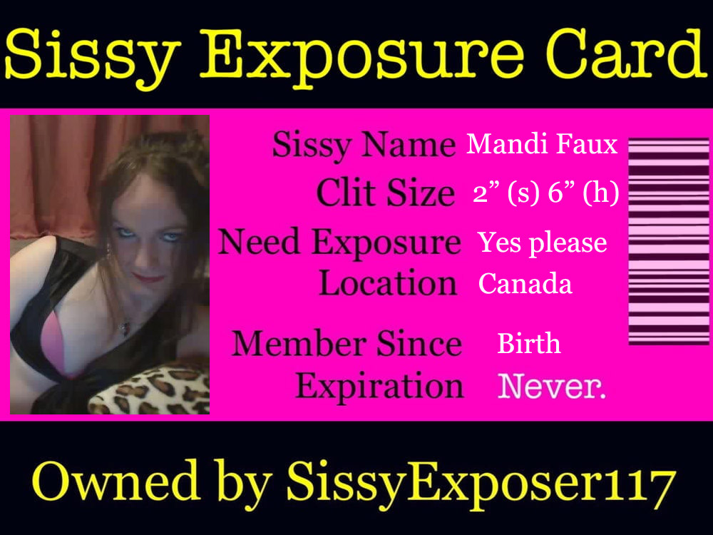 sissy exposer card Mandi Faux